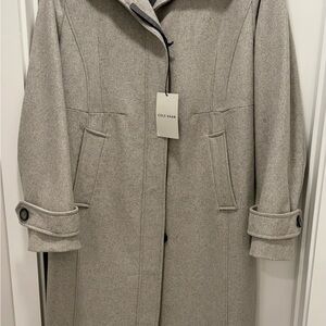 Cole Haan Women's Light Gray Wool Coat NWT